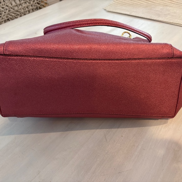 Coach Pink Leather Tote with Gold Hardware - Picture 7 of 15